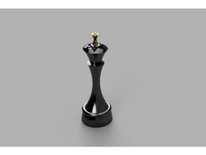 roi Salomon Ajedrez céramique échecs pièces Roi Rey bois tournage travail 3d print model - Mito3D