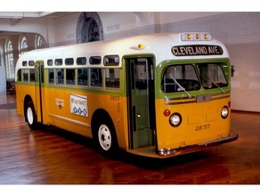 famoso rosa parques 39 ônibus gm tdh 1955 1953 1954 1956 1957 50s 60s Chevrolet chevy motores 3d print model - Mito3D