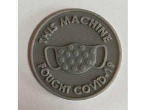 sewing machine badge covid 3d print model - Mito3D