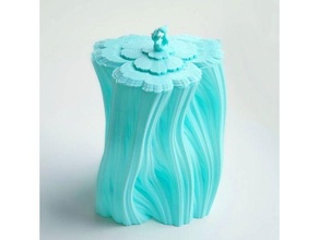 julia's sea aquatic box container fish fractal jar julia vase pencil cup holder pisces 3d print model - Mito3D