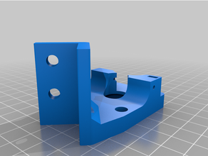 hypercube 2020 extruder mount 45deg flipped 3d print model - Mito3D