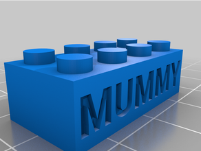 personnalisé lego compatible texte briques Momie 3d print model - Mito3D