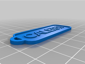 custocalebmized openscad keychain demo customized 3d print model - Mito3D