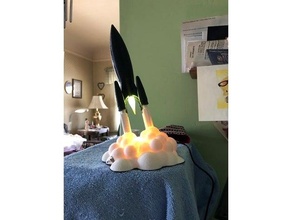 rocket plumes light 3d print model - Mito3D