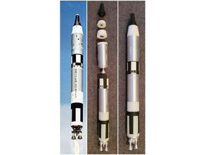 Zwillinge Titan Rakete Modell 3d print model - Mito3D