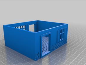 terrassiert Haus Geschäft 28mm Bolzen Aktion Tischplatte Gaming Terrain Wargaming 3d print model - Mito3D