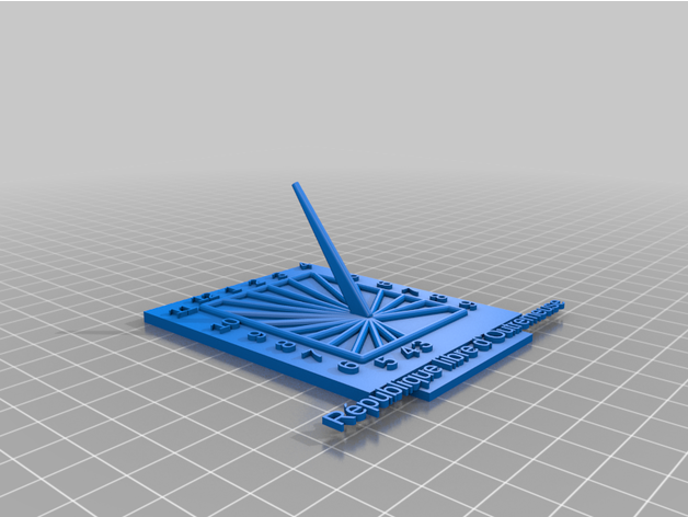 nicums personalizado cuadrado reloj sol Norte hemisferio fijo personalizador 3D print model - Mito3D
