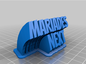 personalizado barriendo 2 line plato mariades 3d print model - Mito3D