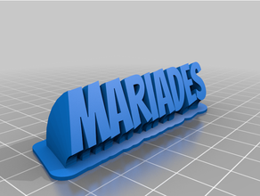 personalizado barriendo 2 line plamariades2te texto 3d print model - Mito3D