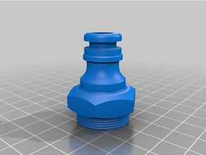 tap hose adaptor inckuding grommet 3d print model - Mito3D