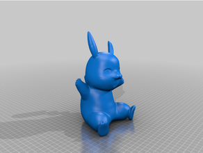 Pikachu gancio traino Pokemon 3d print model - Mito3D