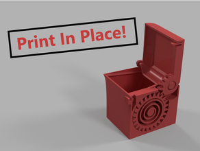 print-in-place spring loaded box 3d print mechanical place opening 3d print model - Mito3D