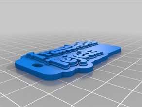 personalizado multilinha etiqueta keychaintejedanaty 3d print model - Mito3D