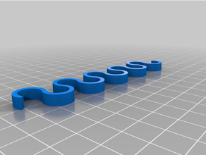 customized parametric curvy flat spring 3d print model - Mito3D
