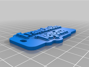 personalizado multilinha etiqueta keychaintejedansiaty 3d print model - Mito3D