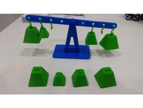 peso equilibrio leva principio vigore scuola progetto scienza altalena vapore stelo pesi 3d print model - Mito3D