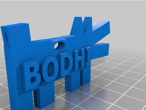 Bodhi Hund Etikett 3d print model - Mito3D