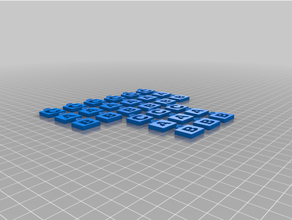 ABC Initiale Schlüssel Ketten editierbar Basteln fliegend Schildkröte Initialen Schlüsselbund 3d print model - Mito3D