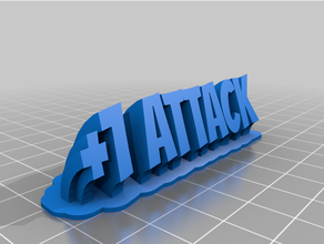 +1 attack customized 3d print model - Mito3D