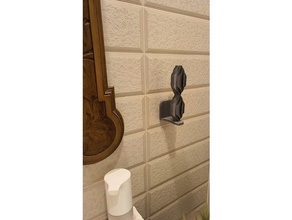 paper towel holder - toilet single handed operation bathroom kitchen 3d print model - Mito3D