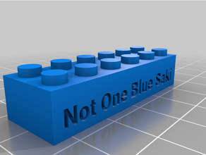 azul personalizado Lego compatible texto ladrillos 3d print model - Mito3D