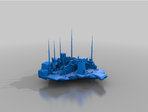 foresta Schermo diorami aos castke diorama dnd rovinare alberi 3d print model - Mito3D
