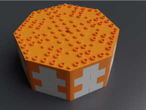 Lego compatível octogonal tijolos 12 construção blocos tijolo 3d print model - Mito3D