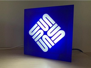 sole microsistemi illuminato cartello 3d print model - Mito3D