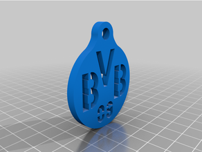 bvb keychain borussia dortmund football 3d print model - Mito3D