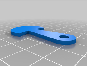 uk parametrico rimovibile shopping carrello chiave personalizzato 3d print model - Mito3D