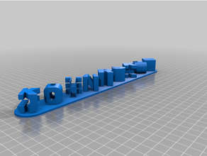özelleştirilmiş üçlü mektup bloklar ambigram 3d print model - Mito3D