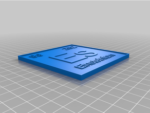 personalizzato periodico tavolo sottobicchieri v2 einsteinio 3d print model - Mito3D
