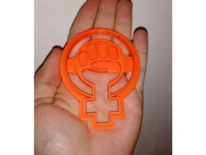 corta galletitas feminista Galleta cortador feminismo comida mujer 3d print model - Mito3D