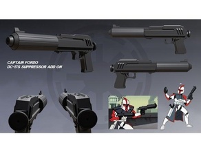 dc-17 suppressor add-on sargentmyself's battlefront 2 blaster clone trooper wars cosplay weapon dc17 pistol prop silencer starwars costume star 3d print model - Mito3D