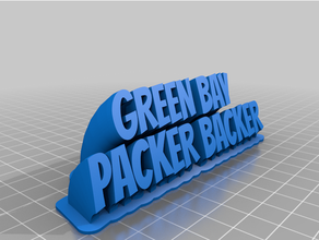 green bay customized 3d print model - Mito3D