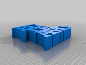 personalizado variável palavra escultura 3d print model - Mito3D