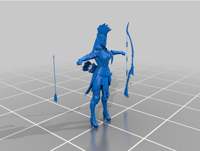 female barbarian - dnd human tm 3d print model - Mito3D