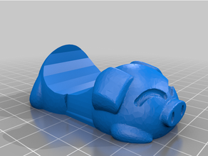 domuz yemek çubukları Kulp destek kübik i3 mega 3d print model - Mito3D