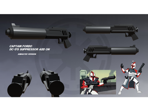 dc-17 suppressor add jetstorm's battlefront blaster clone trooper wars cosplay prop weapon dc17 gun overwatch pistol starwars star 3d print model - Mito3D