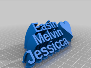 personalizado barriendo 2 line plato texto 3d print model - Mito3D