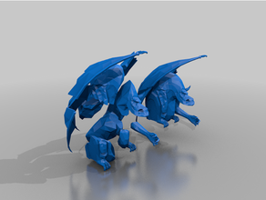 Ejderha heykeller arazi dnd heykel 3d print model - Mito3D