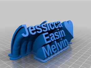 personalizado barriendo 2 line plato texto 3d print model - Mito3D