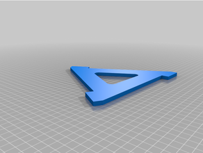 table push stick triangle 3d print model - Mito3D