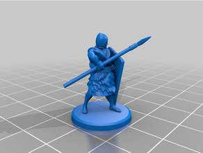 early antiquity - sumerian heavy infantry 20mm 25mm historical spearman tabletop gaming wargaming 3d print model - Mito3D
