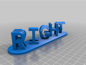 right-wrong customized 3d print model - Mito3D