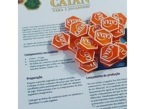 catan 2 jogadoras comércio tokens borda jogos jogo tabuleiro 3d peças colonos Catan 3d print model - Mito3D