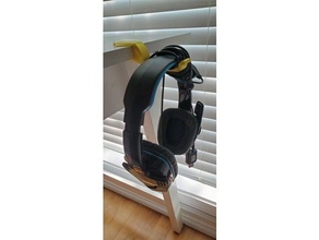 headphone hook 18mm table headphones hanger holder mount 3d print model - Mito3D
