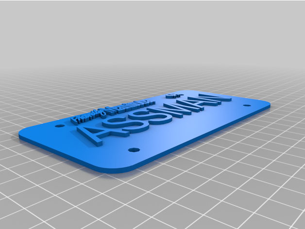 Seinfeld personalizado manitoba licencia plato 3D print model - Mito3D