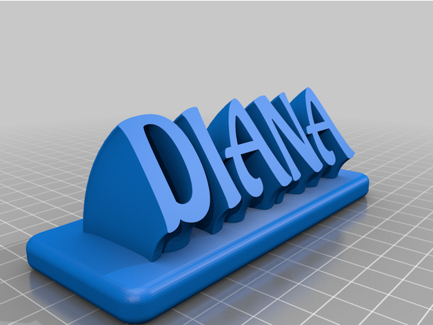 Diana özelleştirilmiş 3D print model - Mito3D