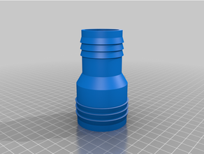 hose adapter 38 50 customized 3d print model - Mito3D